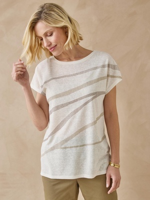 Tee-shirt manches T détails strass