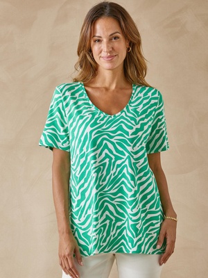 Tunique fluide manches courtes