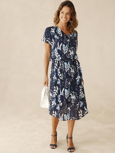 Robe en maille crêpe fluide