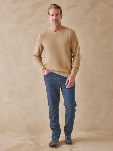 Pull point fantaisie pur coton