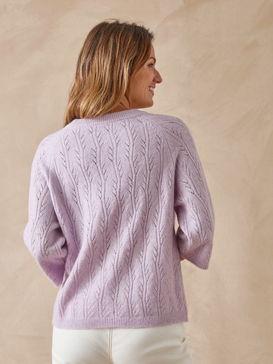 Pull manches au coude avec laine