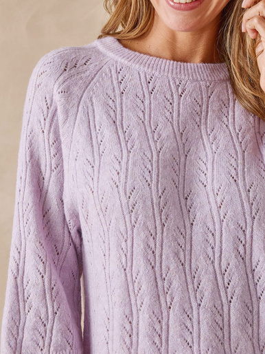 Pull manches au coude avec laine