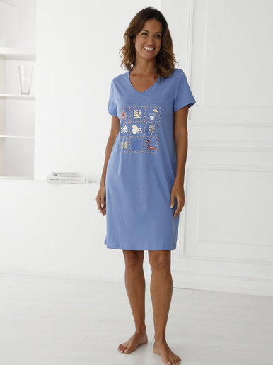 Lot de 3 chemises de nuit coton court