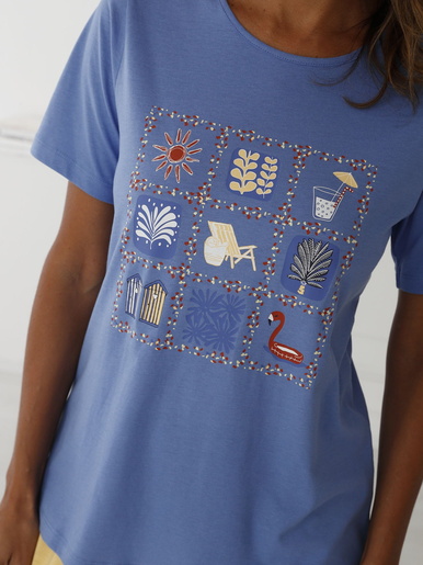 Tee-shirt de pyjama pur coton
