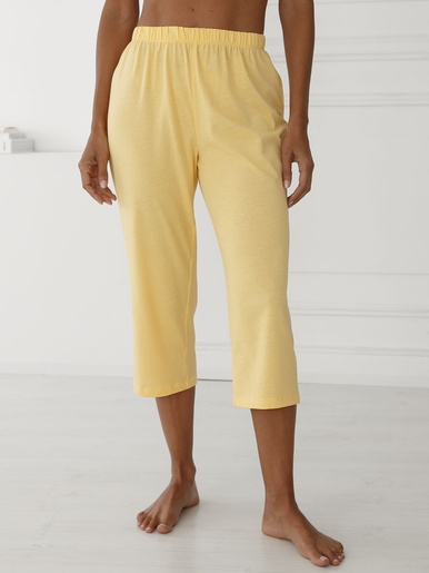 Pantacourt de pyjama jersey pur coton - Daxon - Jaune miel