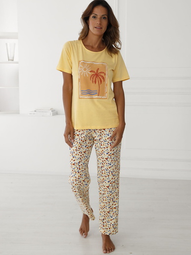 Pantalon de pyjama jersey pur coton