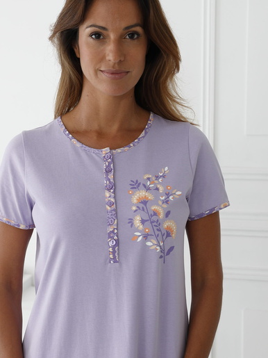 Chemise de nuit courte forme liquette