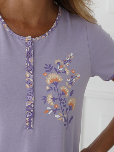 Chemise de nuit courte forme liquette