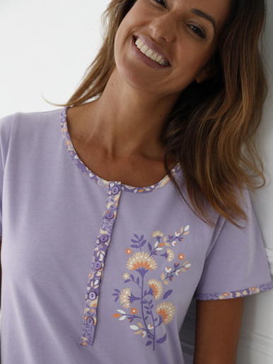 Chemise de nuit forme liquette longue