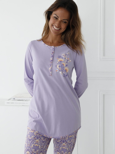 Ensemble pyjama 2 pièces coton imprimé