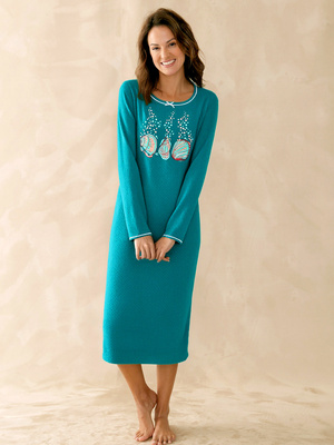 Lot de 2 chemises de nuit longues coton