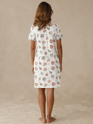 Lot de 2 chemises de nuit courtes coton