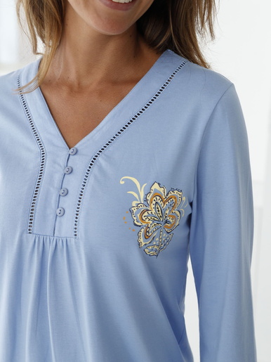 Pyjama coupe ample jersey pur coton