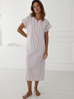 Chemise de nuit en seersucker