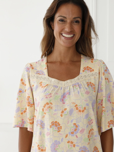 Chemise de nuit manches papillon