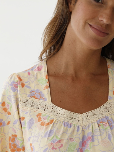 Chemise de nuit manches papillon