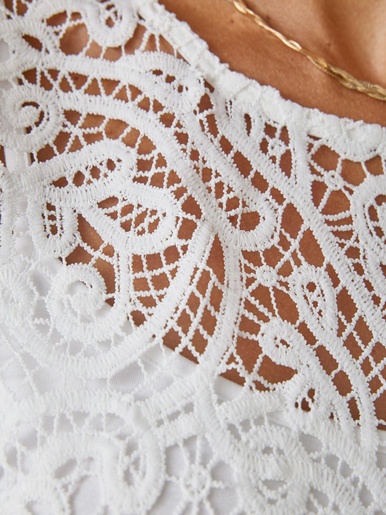 Tee-shirt macramé col rond