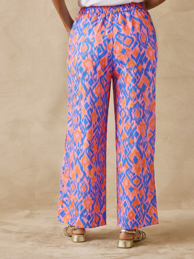 Pantalon large en voile de coton