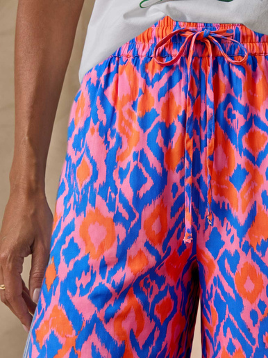 Pantalon large en voile de coton