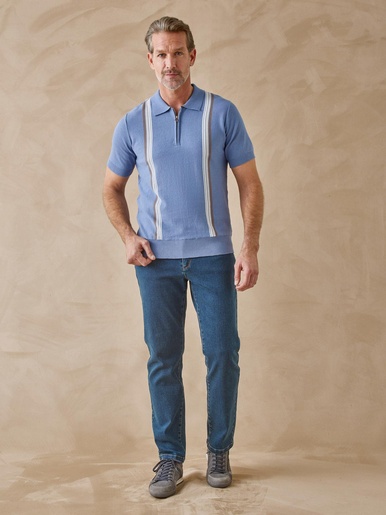 Pull polo zippé