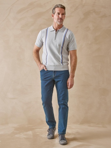 Pull polo zippé
