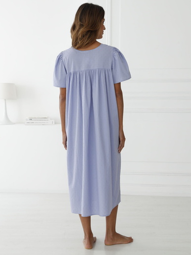 Chemise de nuit évasée en plumetis