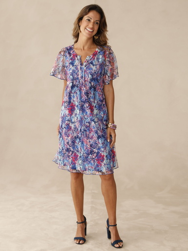 Robe en dentelle imprimée