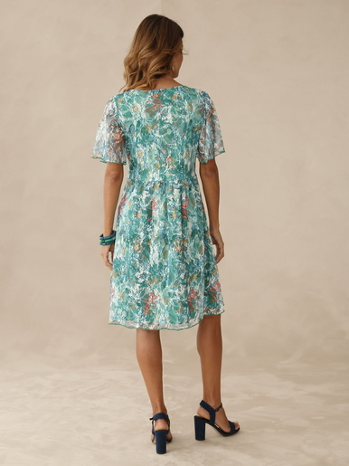 Robe en dentelle imprimée