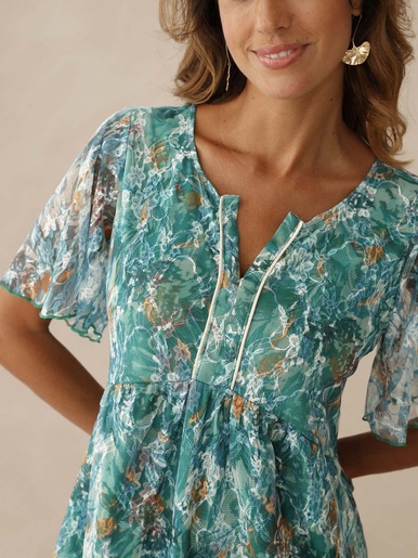 Robe en dentelle imprimée