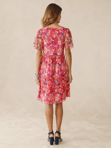 Robe en dentelle imprimée