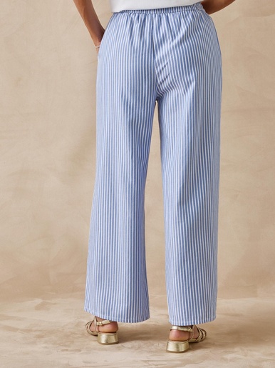 Pantalon large élastiqué