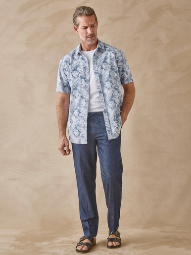 Chemise pur coton manches courtes