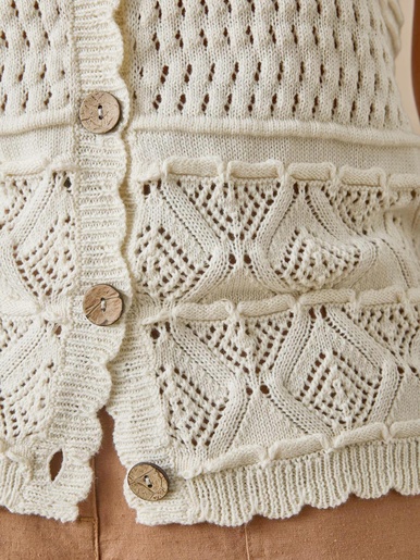 Gilet sans manches façon crochet