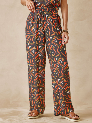 Pantalon large en crêpe