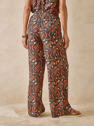 Pantalon large en crêpe