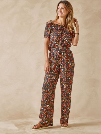 Pantalon large en crêpe