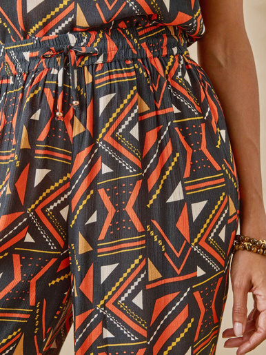Pantalon large en crêpe
