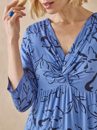 Robe en maille fluide effet drapé