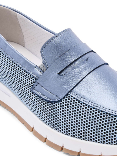 Mocassins élastiqués semelle compensée