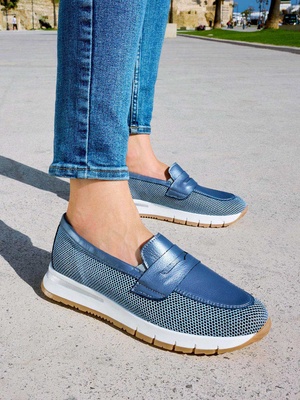 Mocassins élastiqués semelle compensée