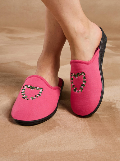 Lot de 2 paires de mules brodées