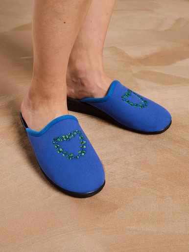 Lot de 2 paires de mules brodées