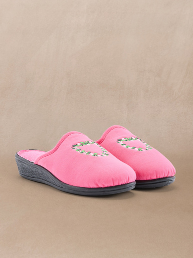 Lot de 2 paires de mules brodées