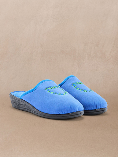Lot de 2 paires de mules brodées