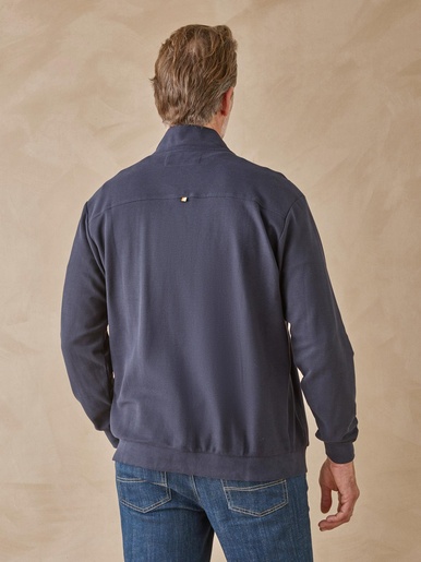 Gilet zippé en maille piquée
