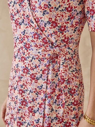Robe effet portefeuille en maille
