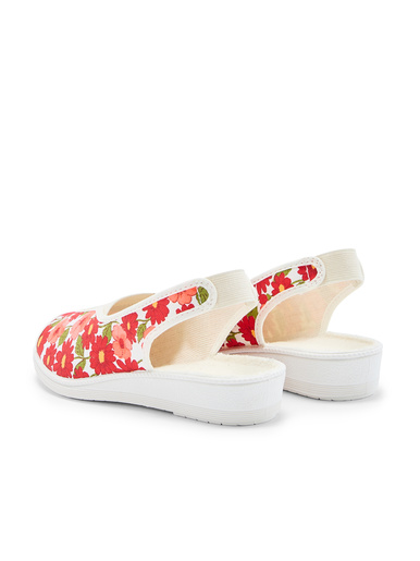 Sandales textile bout ouvert