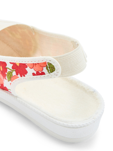 Sandales textile bout ouvert
