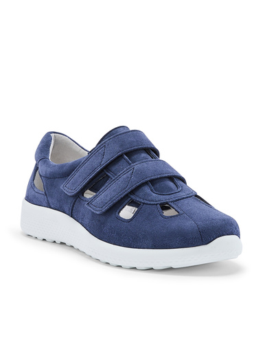 Baskets extra larges cuir ajouré