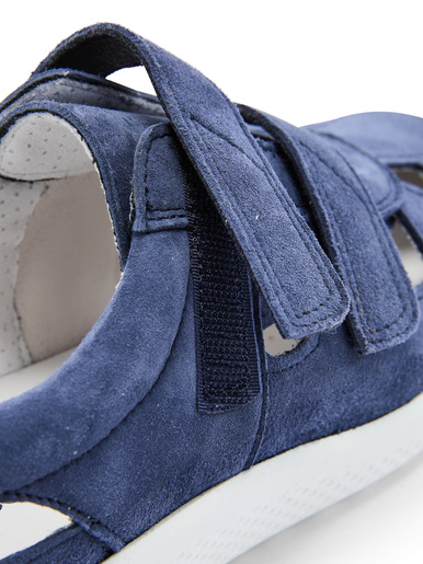 Baskets extra larges cuir ajouré
